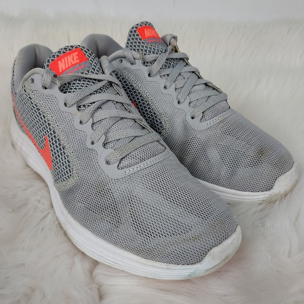 Nike Revolution 3 running shoes, women's size 7.5, grey